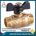 TMOK 2pc male thread brass ball valve dn20 sanitary water ball valve DN15-DN100 ball cock valve lever handle